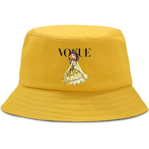 Planet Gates yellow(9313) / One Size Women Men New Vogue Graphic Tee Cute Panama Bucket Cap The Design Flat Visor Fisherman Hat  90s Girls Sun Hat