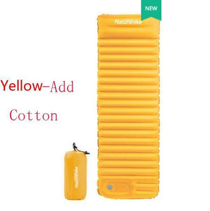 Planet Gates Yellow-Add Cotton Outdoor Push Inflatable Camping Mat Tent Outdoor Envelope Waterproof Sleeping Pad Picnic Folding Mattress NH18Q001-D