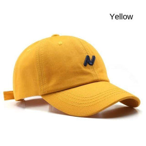 Planet Gates Yellow / Adjustable Casual Baseball Cap for Women and Men Fashion N Embroidery Summer Visors Cap Boy Girls Cotton Snapback Hat Casquette