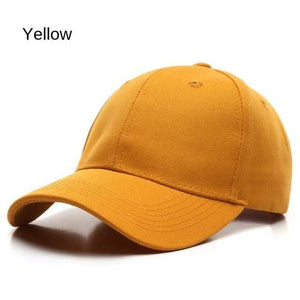 Planet Gates Yellow / Adjustable Cotton Baseball Cap for Men and Women Simple Solid Color Hat