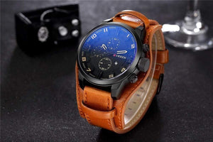 Planet Gates yellow Analog sports Men Watches Fashion Creative Quartz Leather Strap Wristwatch Date Male Clock Reloj Hombre