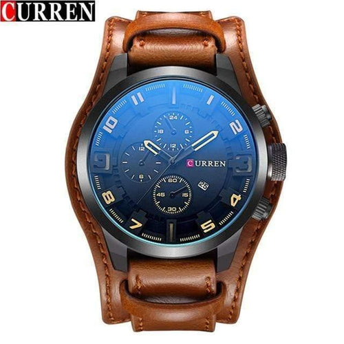 Planet Gates yellow Analog sports Men Watches Fashion Creative Quartz Leather Strap Wristwatch Date Male Clock Reloj Hombre