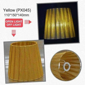 Planet Gates Yellow Art Deco Fabric Lamp Shade Nordic Style Cloth Lampshade for E14 Crystal Lights Chandeliers Wall Lights 110*150*140mm Lamp Shades