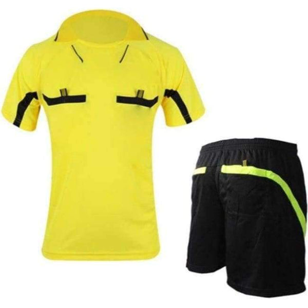 Planet Gates Yellow / Asian size XL Soccer Referee Jerseys Kit Professional Competition Referee Clothing Custom Football Judge Uniforms Short Tracksuits C10