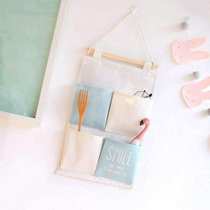 Planet Gates Yellow Bag Canvas Pocket Hanging Organizers Wall Door Closet Decor Storage Bags Clothes Hanger Home Bathroom Wardrobe Organization Items