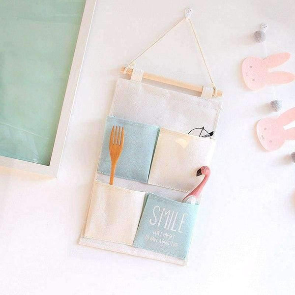 Planet Gates Yellow Bag Canvas Pocket Hanging Organizers Wall Door Closet Decor Storage Bags Clothes Hanger Home Bathroom Wardrobe Organization Items