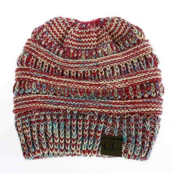 Planet Gates Yellow Blue RoseRed CC Hat Ponytail Beanie Women Winter Messy Bun Woolen Skullies Beanies Knitted Warm Cap Mix Color Warm Knit Caps CC Ponytail Hats