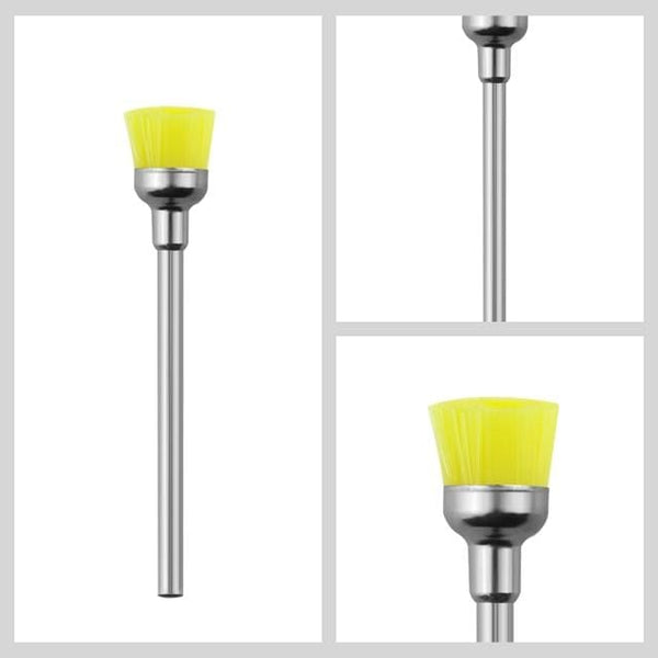 Planet Gates yellow brush Diamond Nail Drill Milling Cutter Nail Art Drill Bit Cuticle Clean Cutter for Manicure Nail Files Electric Mills Burr Nail Tool