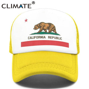 Planet Gates Yellow Cap / Adult 55to58cm Head California Trucker Cap Men Bear California Republic Flag Cap  Funny Hip Hop Hat Cap Cool Summer Mesh Cap Adult  Kids Kid
