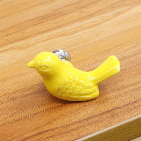 Ceramic Peace Dove Drawer Knobs 3D Cartoon Bird Cabinet Cupboard Handles Novelty Creative Fashion Furniture Handles Hardware