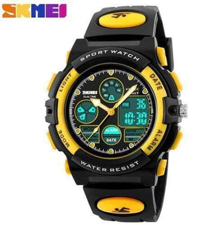 Planet Gates Yellow Children's Watches Sport Military Fashion Kids Digital Quartz LED Watch For Girls Boys Waterproof Cartoon Wristwatch