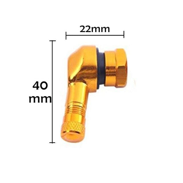 Planet Gates yellow / China 2pcs 90 Degree CNC Motorcycle Rim Tire Wheel Tubeless Valve Stems For Rim Wheel Parts Accessories Goods