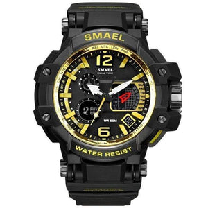 Planet Gates Yellow / China Men Watches White Sport Watch LED Digital 50M Waterproof Casual Watch S Shock Male Clock 1509 relogios masculino Watch Man
