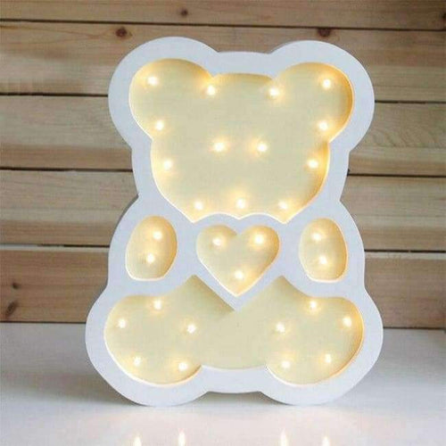 Planet Gates Yellow / China Newstyle Wooden Bear LED Night Light Cartoon Bedside Wall Night Lamp Light Children Baby Kids Bedroom Home Decorative Lighting