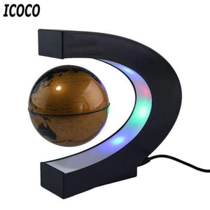 Planet Gates Yellow / China / US Plug ICOCO LED World Map Magnetic Levitation Floating Globe Home Electronic Antigravity Lamp Novelty Ball Light Birthday Decoration