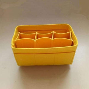 Planet Gates yellow Cloth Insert Bag Organizer Makeup Handbag Organizer Multi-functional Travel Insert Handbag Portable  Cosmetic Bags