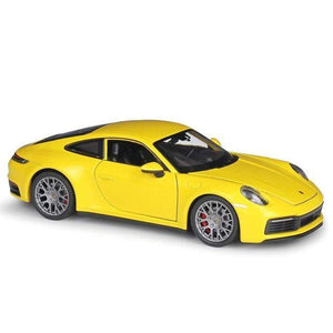 Planet Gates Yellow Diecast 1:24 Car Porsche 911 Carrera 4S Simulator Toy Sports Car Model Car Alloy Metal Toy Car For Childen Gift Collection