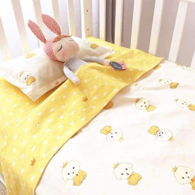 Planet Gates 3Pcs Baby Bedding Set Cotton Crib Sets Baby Cot Set Including Duvet Cover +Pillowcase +Flat Sheet Kindergarten bedding Sets