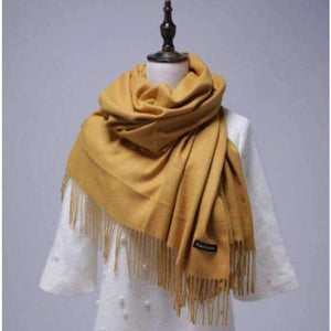 Planet Gates Yellow Female Male Canada Wool Cashmere Scarf Pashmina Tassels Women Wrap Warm Luxury Brand Scarf Unisex Men SCARF