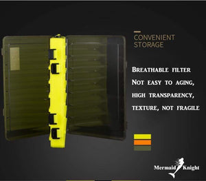 Planet Gates YELLOW Fishing Lure Box Double Sided Tackle Box Fishing Lure Egi Squid Jig Pesca Accessories Box Minnows Bait Fishing Tackle Container