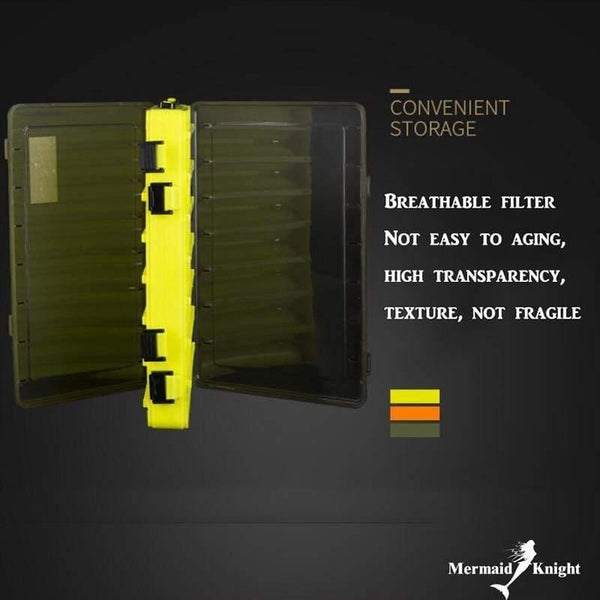 Planet Gates YELLOW Fishing Lure Box Double Sided Tackle Box Fishing Lure Egi Squid Jig Pesca Accessories Box Minnows Bait Fishing Tackle Container