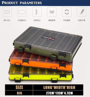 Planet Gates YELLOW Fishing Lure Box Double Sided Tackle Box Fishing Lure Egi Squid Jig Pesca Accessories Box Minnows Bait Fishing Tackle Container