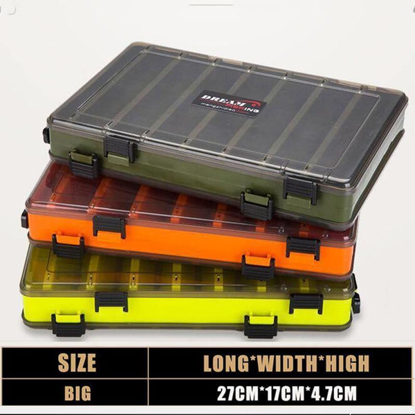 Planet Gates YELLOW Fishing Lure Box Double Sided Tackle Box Fishing Lure Egi Squid Jig Pesca Accessories Box Minnows Bait Fishing Tackle Container