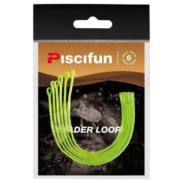 Planet Gates Yellow Fly Loop 6 Pcs/Pack Fly Leader Loop 30lb Connectors for fly line Clear and Yellow Color Fly Fishing Loop