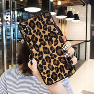 Planet Gates Yellow / For iPhone X USLION Winter Warm Plush Case For iPhone XS MAX XR X Furry Leopard Print Phone Cases For iPhone 7 8 6 6s Plus Soft Cover Coque
