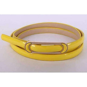Planet Gates Yellow Free Shipping 2018 New Fashionable  Womens Red Yellow Green Candy Color Shinny Belt For Ladiy Female