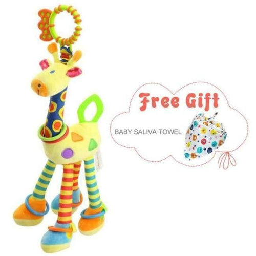 Planet Gates Yellow Girraffe Crib Hanging Toys For Babies Soft Animals Giraffe Rattle Bell Stroller Toys For Kids Teether Early Learning Education Color Toys