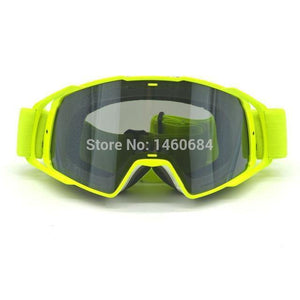 Planet Gates Yellow Goggle Tinted UV Stripe Motorcycle Goggles Motocross Bike Cross Country Flexible Goggles Snow Ski Lunette