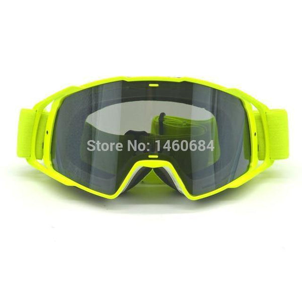 Planet Gates Yellow Goggle Tinted UV Stripe Motorcycle Goggles Motocross Bike Cross Country Flexible Goggles Snow Ski Lunette