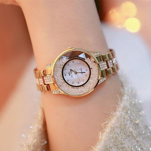 Planet Gates yellow gold Lady Watch Woman Rhinestone Wristwatches Crystal Watches Hours Gift Relogios clocks Drop Shipping