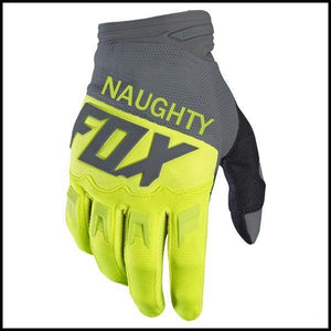 Planet Gates Yellow Grey / L Naughty Fox MX Motocross Racing Gloves Enduro Mountain Bicycle Riding Gloves