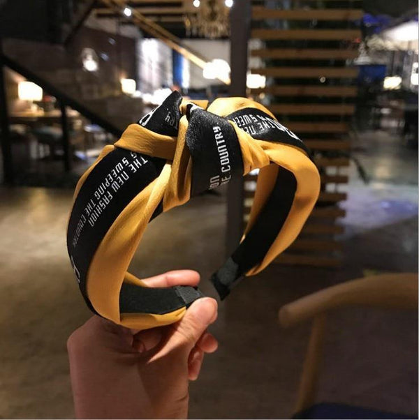 Fashion Wide Side Knot Hairband For Women  Turban Hair Accessories Knot Hair Band High Quality Hair Hoop