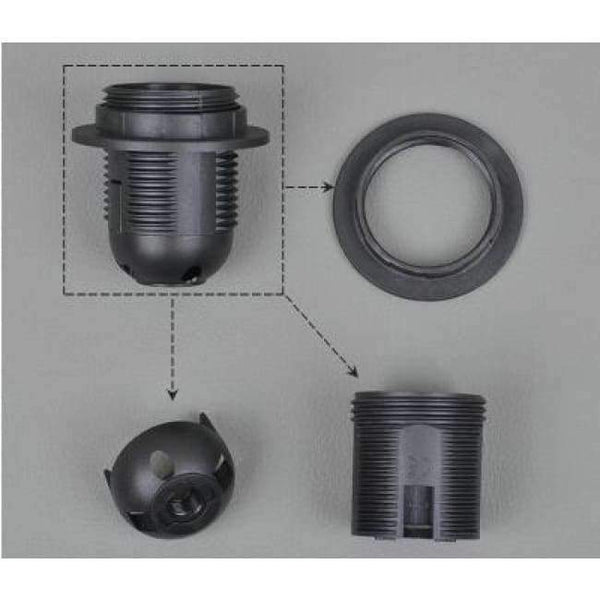 Planet Gates Yellow IWHD DIY Fitting E27 Lamp Bulb Holder E14 Black White 110v-220v Lighting Accessory Fitting E27 Socket Base Portalmapara