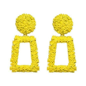 Planet Gates yellow JUJIA good quality wholesale women statement earring fashion geometric metal Earrings for women jewelry earring