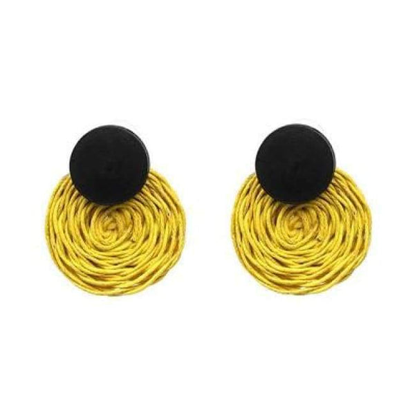 Planet Gates Yellow JURAN New Brand Wood Dangle Earrings Hot Fashion 2018 Party Prom Accessories Wedding Jewelry Women Drop Earrings Gifts Cheap