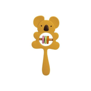 Planet Gates Yellow koala 1PCS Baby Silicone Rattle Koala Toys Baby Teether Play Gym Montessori Food Grade Stroller Bed Bell Pacifier Educational Baby Ite
