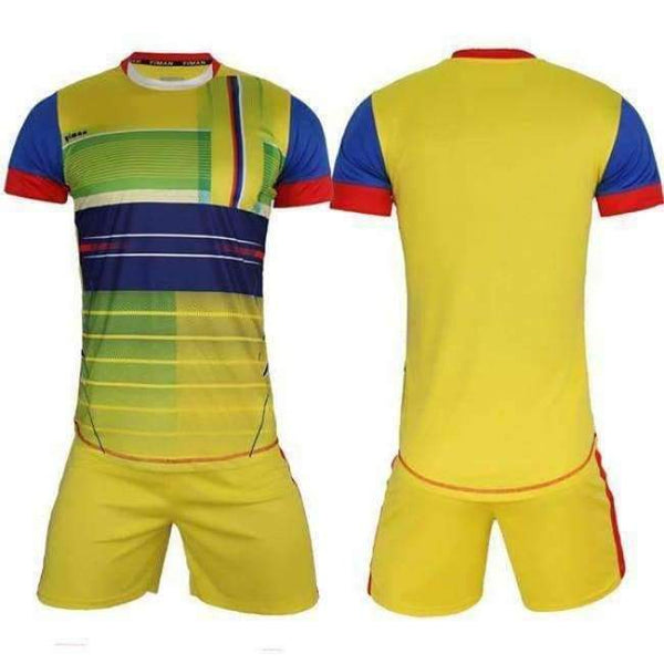 Planet Gates Yellow / L Custom Adult Breathable  Soccer Jerseys Set Uniforms Football clothes Kit Cheap Football Shirt Tracksuit