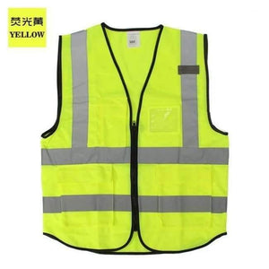 Planet Gates Yellow / L High Visibility Clothing Clothing Safety Reflective Vest L,XL,5 Color Night Work Security Traffic Cycling