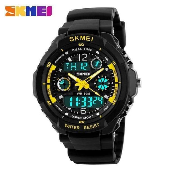 Planet Gates Yellow L Kids Watches Anti-Shock 5Bar Waterproof Outdoor Sport Children Watches Fashion Digital Watch Relogio Masculino 0931