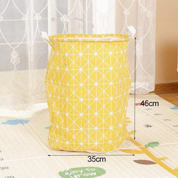 Planet Gates Yellow L Large Laundry Basket Waterproof Dirty Clothes hamper For Toy Washing Basket Dirty Clothes Sundries Storage Baskets Box