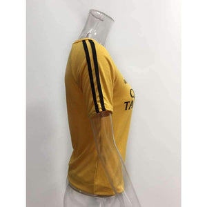 Planet Gates Yellow / L Quentin Tarantino yellow t shirt 90s women fashion tees goth grunge tops camisetas tumblr art slogan shirt