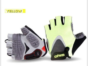 Planet Gates Yellow / L Summer Cycling Gloves Gel Half Finger Shockproof Sport Gym Gloves MTB Mountain Bicycle Bike Gloves For Men/women Antil-skip