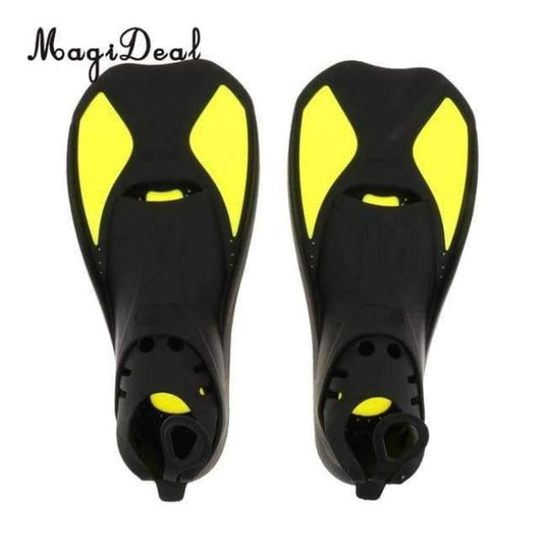 Planet Gates Yellow L Universal Full Foot Short Fins Scuba Diving Swim Training Flippers Kid Adult Swimming Fins Snorkeling Water Fin 6 Sizes