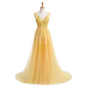 Planet Gates yellow lacing / 6 Fashion Hot Sell Sweet Light Blue Lace V-neck Lacing Long Evening Dress The Bride Party Sexy Backless Prom Dresses Custom