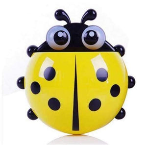 Planet Gates yellow ladybug Bathroom Products Sets Cartoon Ladybug Snails Toothbrush Toothpaste Holder Wall Sucker Suction Hook Tooth Brush Holder