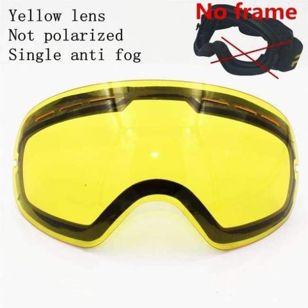 Planet Gates Yellow lens(No frame Ski goggles layers lens Adult  anti-fog UV400 ski glasses skiing snowboard men women snow goggles 025 4 colors